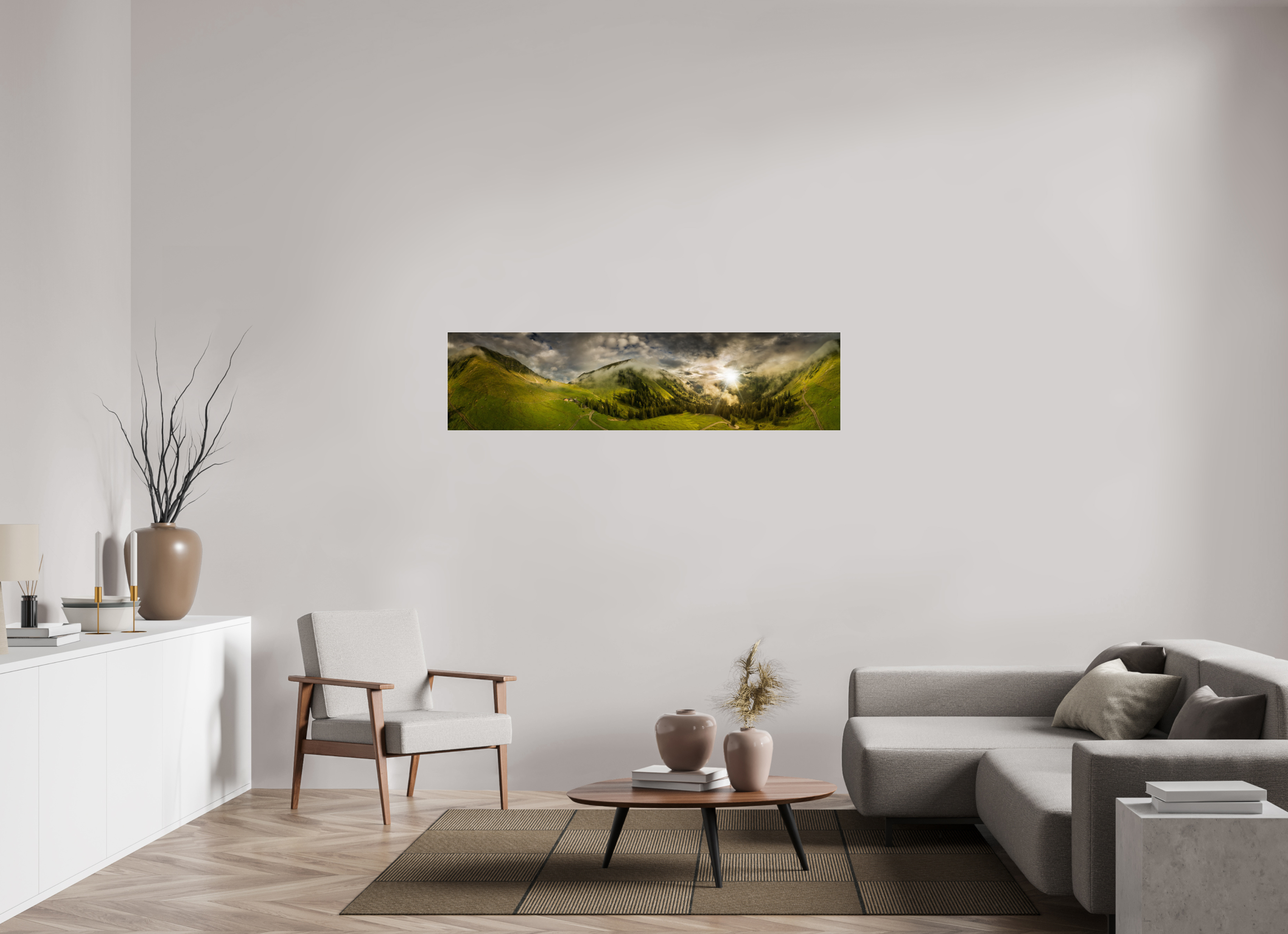 160,3 x 40 cm, Photo Print Under Acrylic Glass Bächental, Tirol, Austria