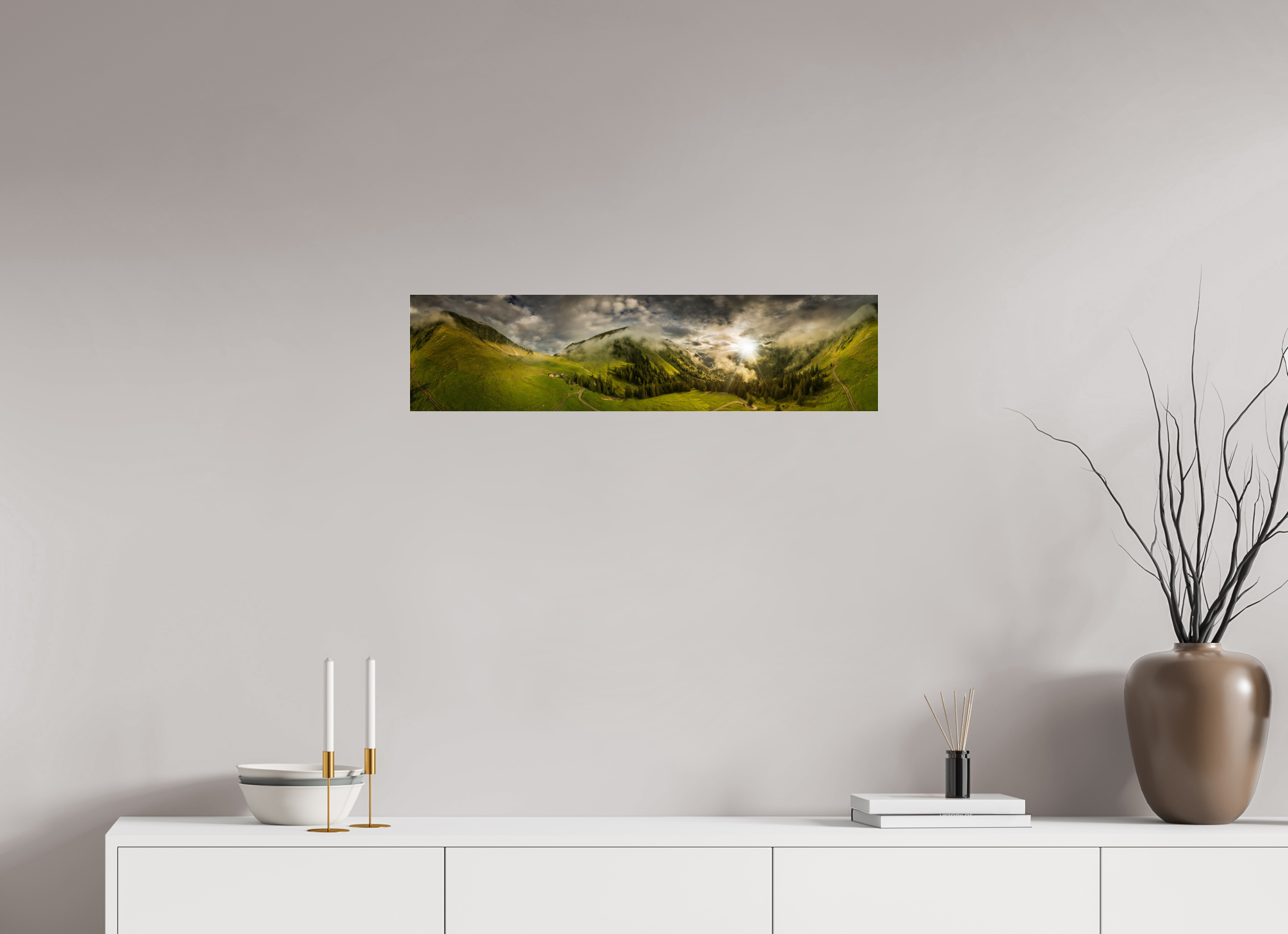 80,1 x 20 cm, Photo Print Under Acrylic Glass Bächental, Tirol, Austria