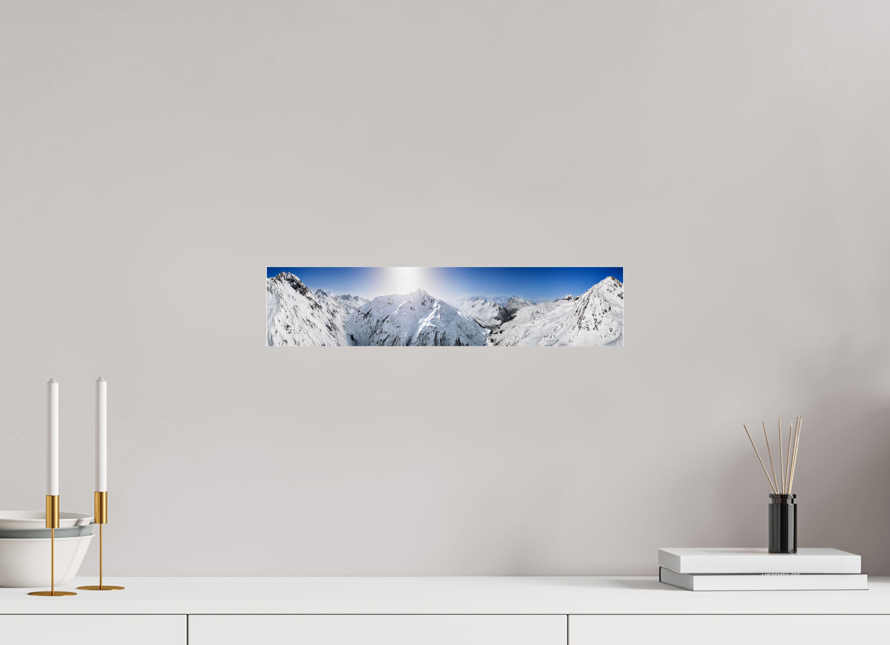 45 x 10 cm, Photo Print Under Acrylic Glass Saint-Gotthard Massif, Andermatt, Switzerland, 2021