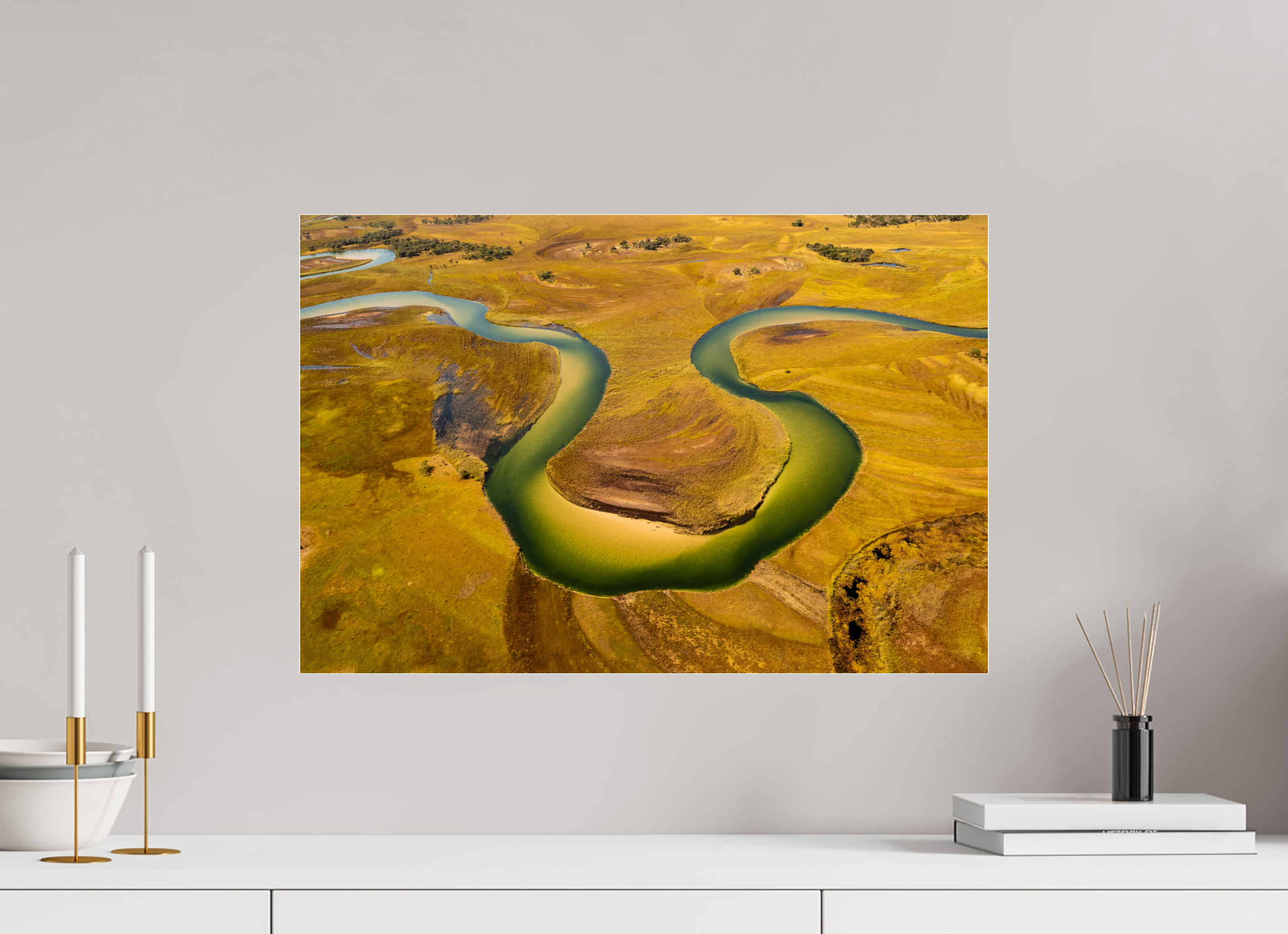 60 x 40 cm, Photo Print Under Acrylic Glass Cubango River, Angola, 2018