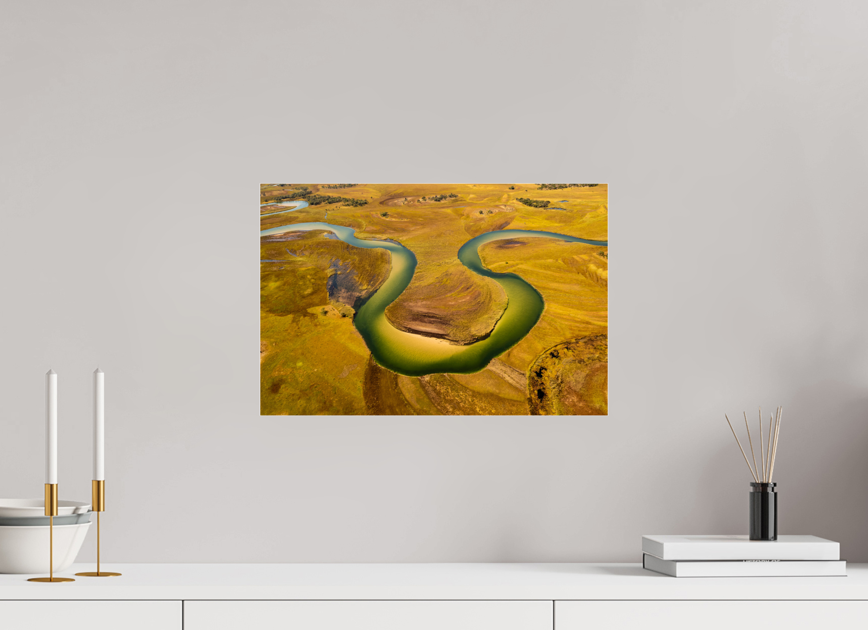 45 x 30 cm, Photo Print Under Acrylic Glass Cubango River, Angola, 2018