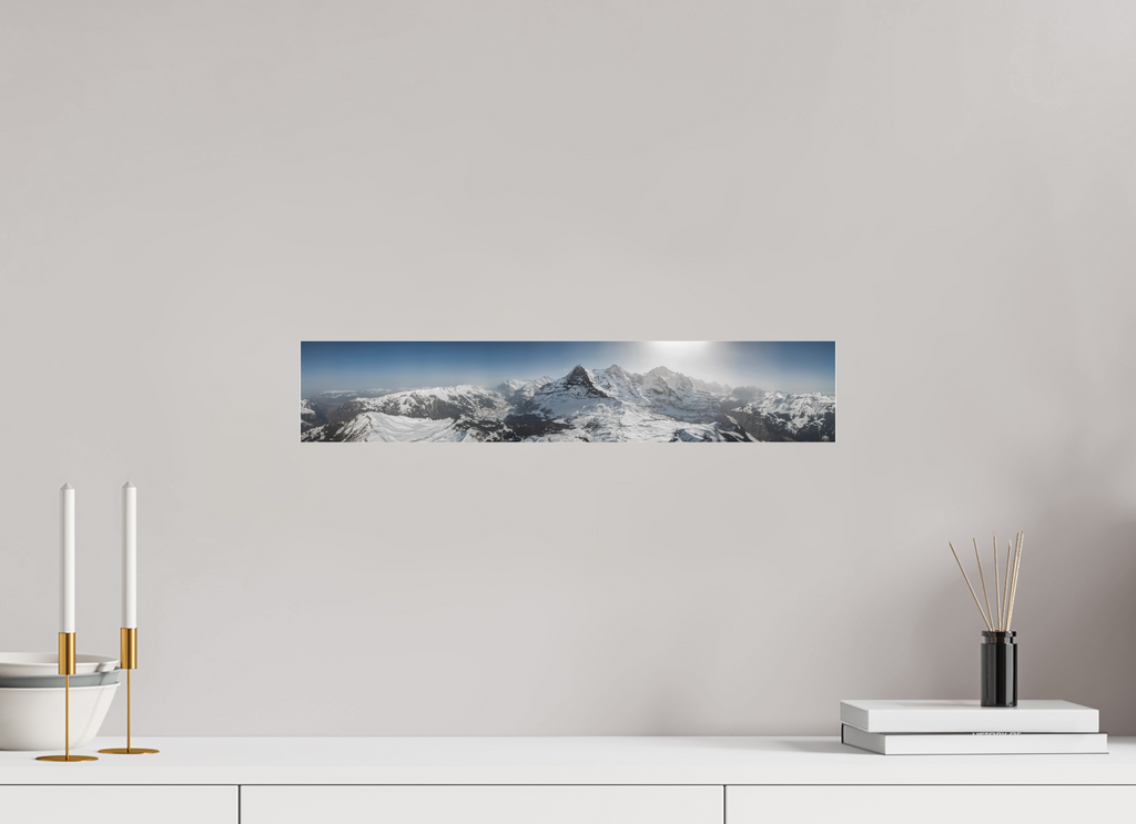 52,9 x 10 cm, Photo Print Under Acrylic Glass Eiger, Mönch, Jungfrau, Berner Oberland, Switzerland