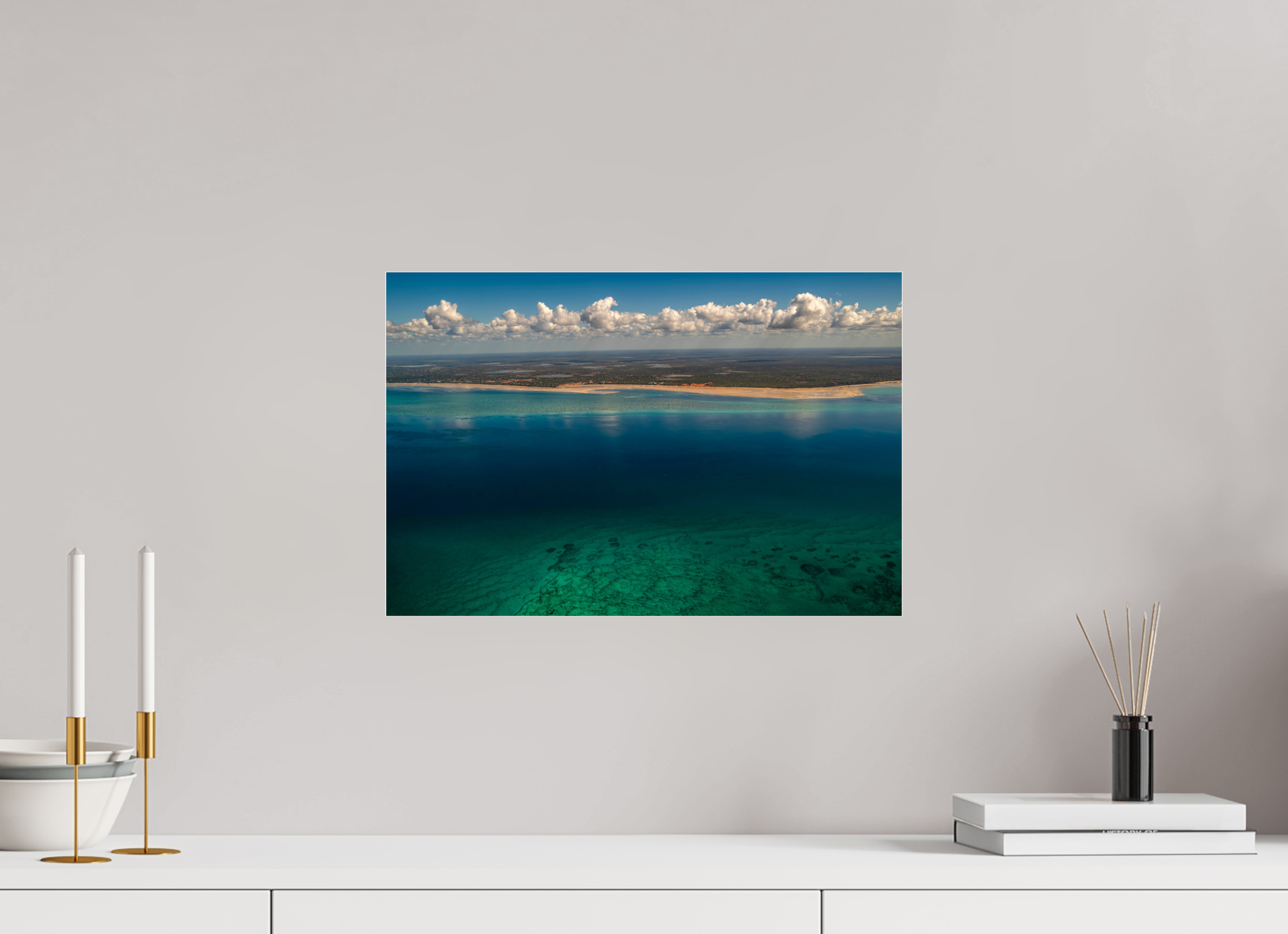 45 x 30 cm, Photo Print Under Acrylic Glass Indian Ocean, Mozambique, 2018