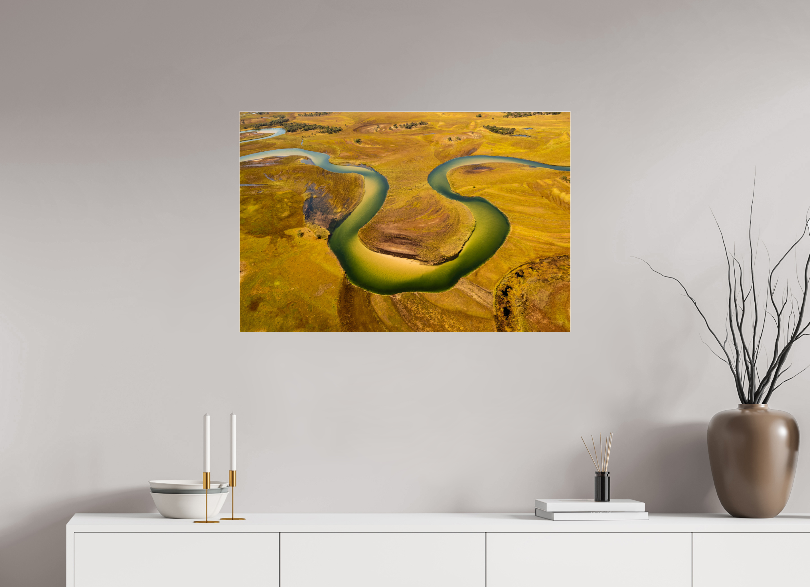 90 x 60 cm, Photo Print Under Acrylic Glass Cubango River, Angola, 2018