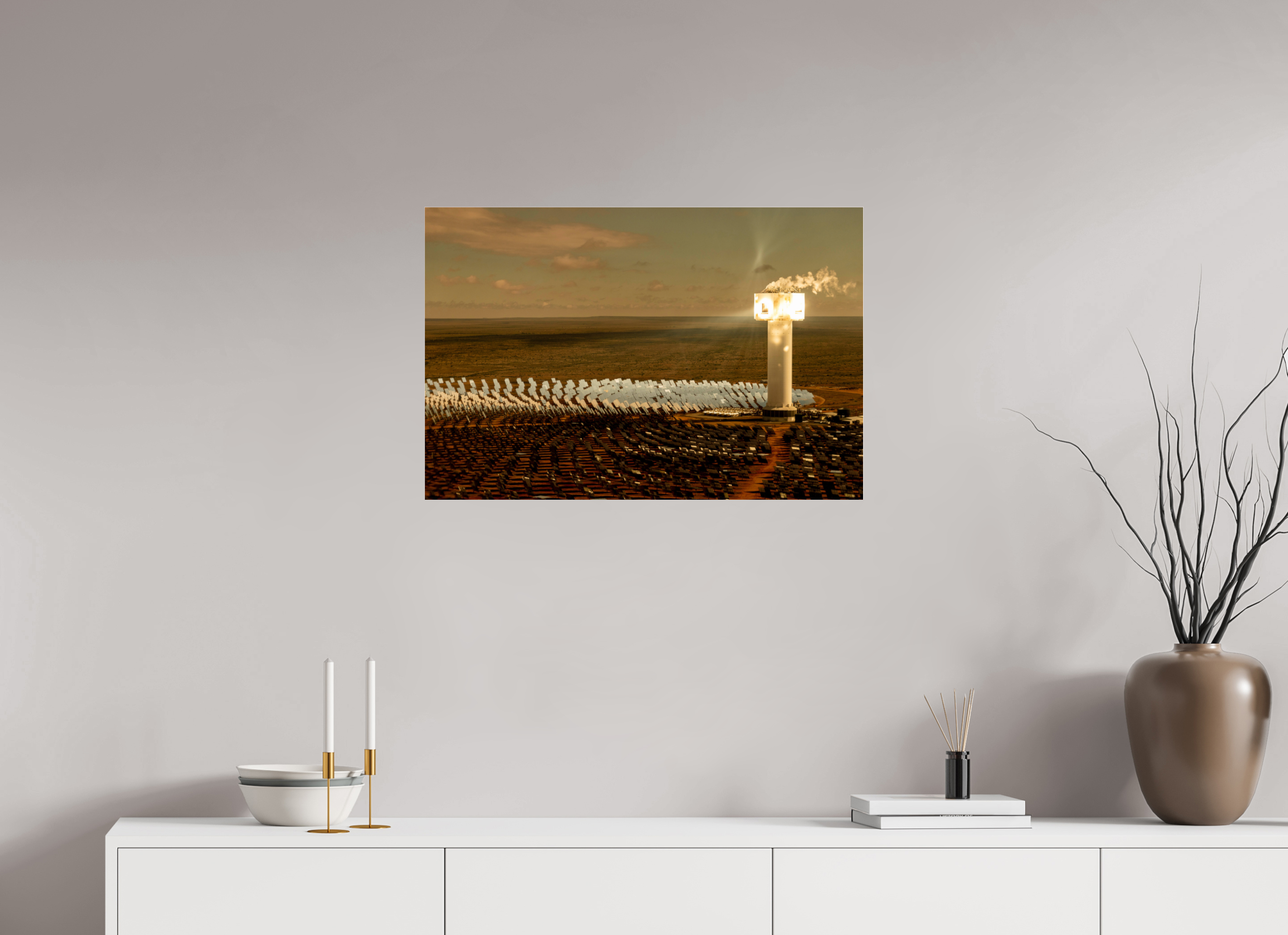 75 x 50 cm, Photo Print Under Acrylic Glass Khi Solar One, Upington, South Africa, 2018