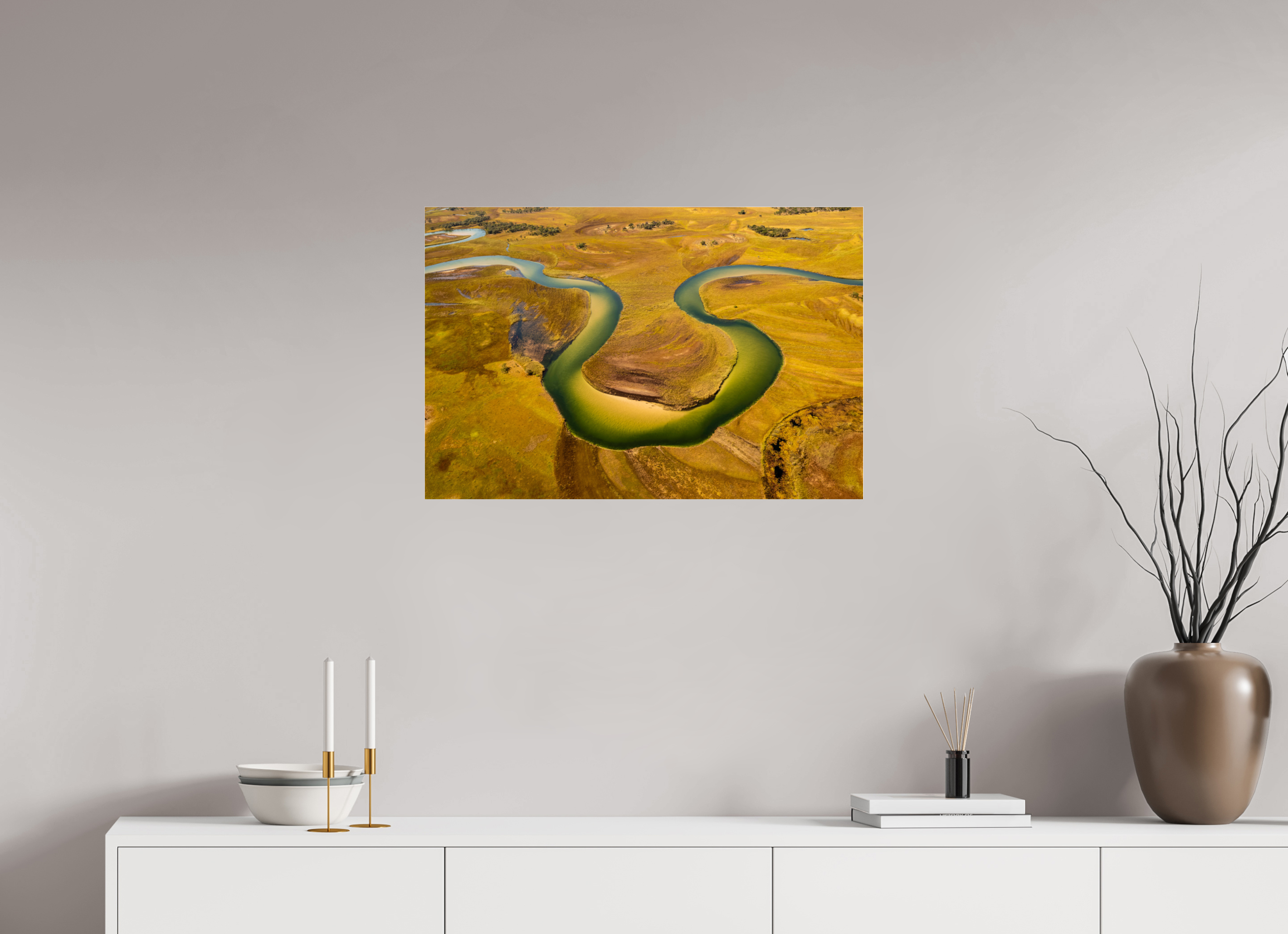 75 x 50 cm, Photo Print Under Acrylic Glass Cubango River, Angola, 2018